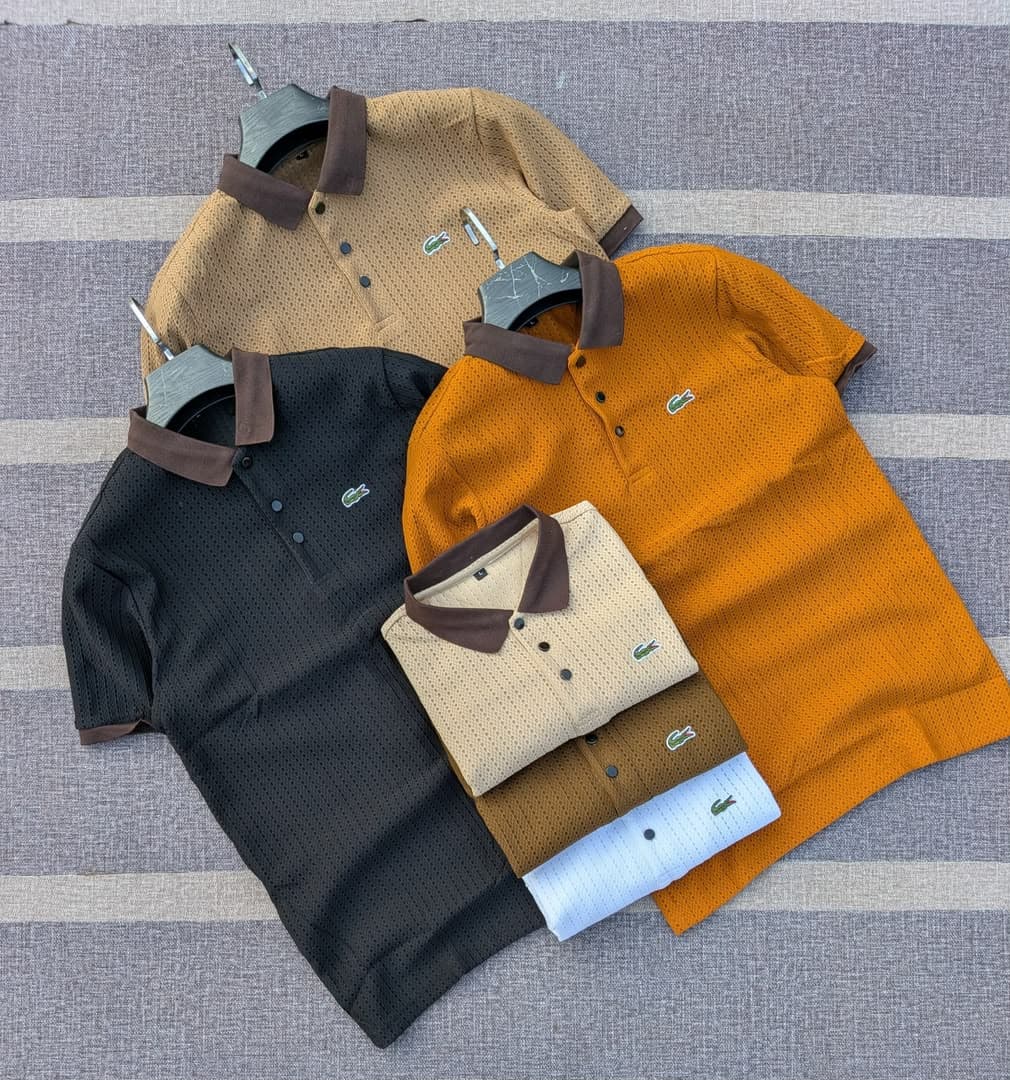 Monogram knit polo
