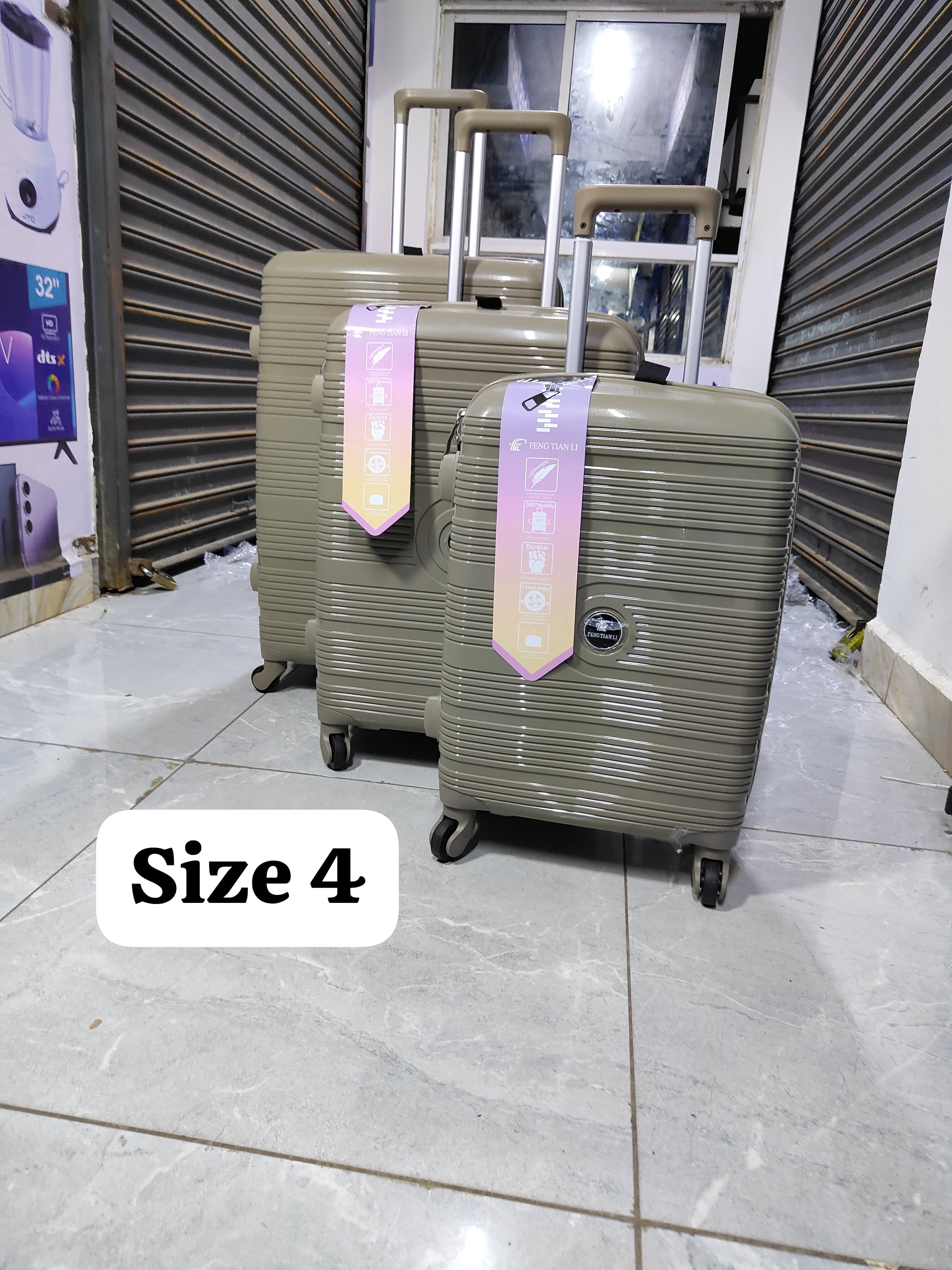 Unbreakable rubber suitcase Pp 3-in-1 Suitcase set