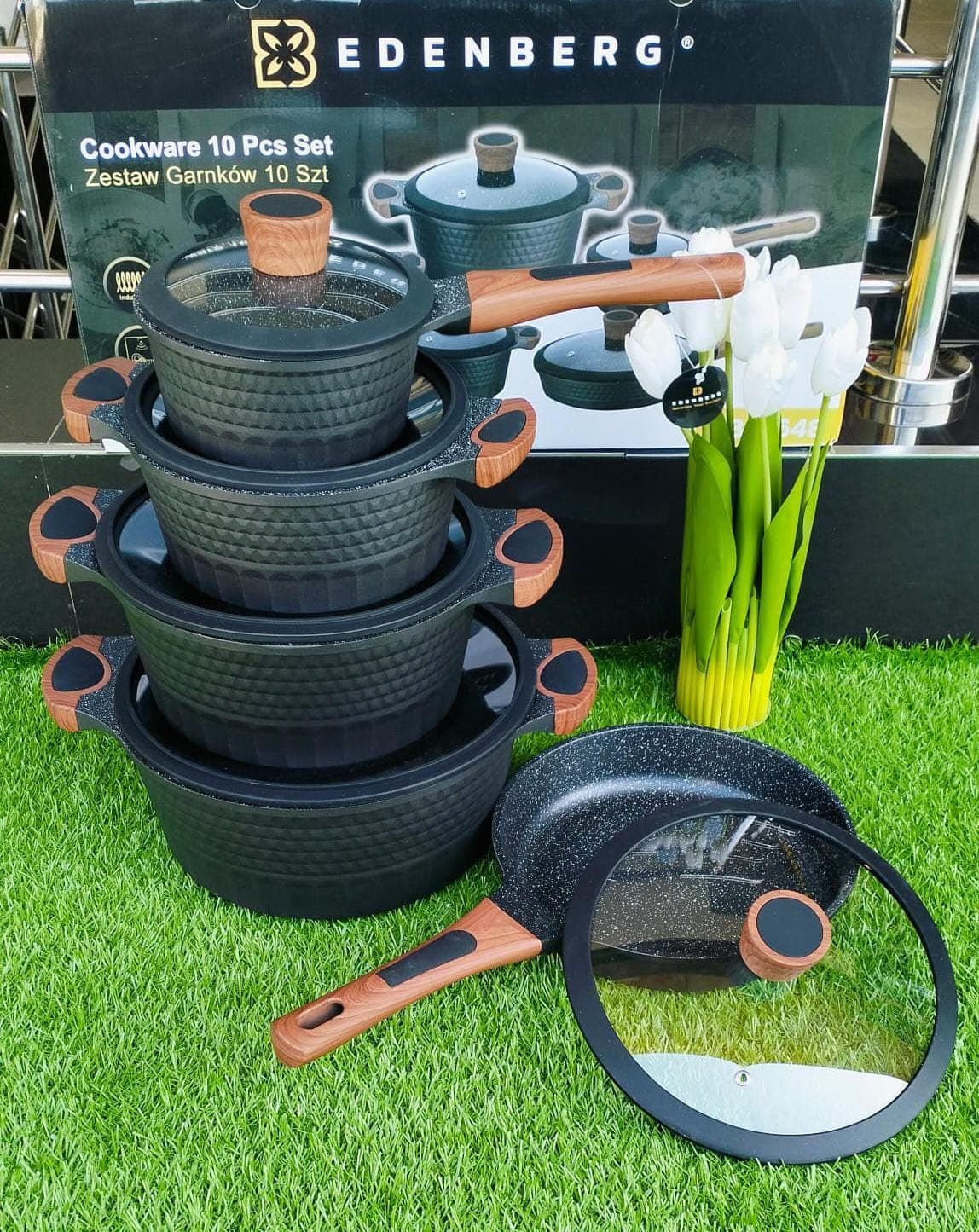 Edenberg nonstick cooking pots 10pcs set